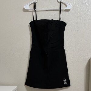 UNIF Black Mini Dress with Spaghetti Straps
